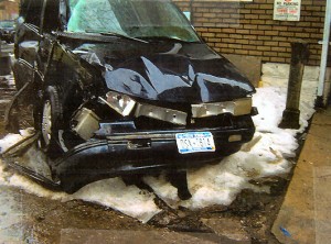 Frontal car crash